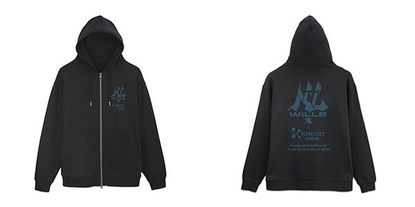 COSPA EVANGELION WILLE & KREDIT Zip Hoodie /BLACK-XXL