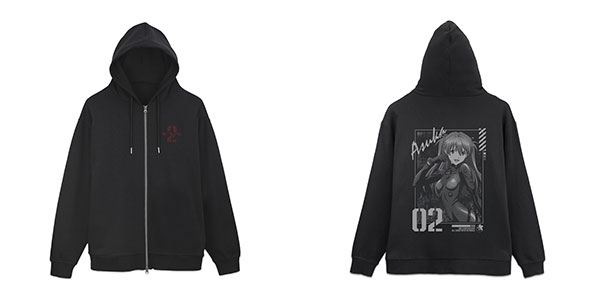 COSPA EVANGELION Asuka Langley Shikinami Zip Hoodie /BLACK-M