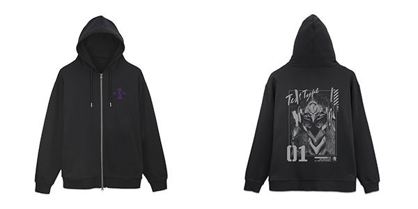 COSPA EVANGELION EVA-01 Zip Hoodie /BLACK-XL