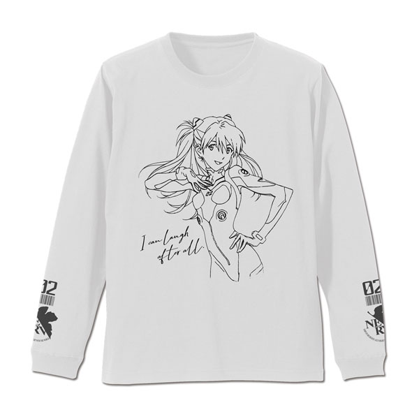 COSPA EVANGELION Asuka Langley Shikinami Ribbed Long Sleeve T-shirt /WHITE-L