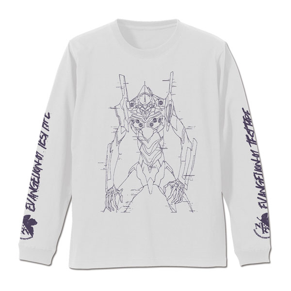 COSPA EVANGELION EVA-01 Ribbed Long Sleeve T-shirt /WHITE-M imagen 1