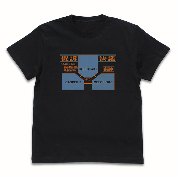 COSPA EVANGELION "Neon Genesis Evangelion" MAGI System T-shirt /BLACK-S