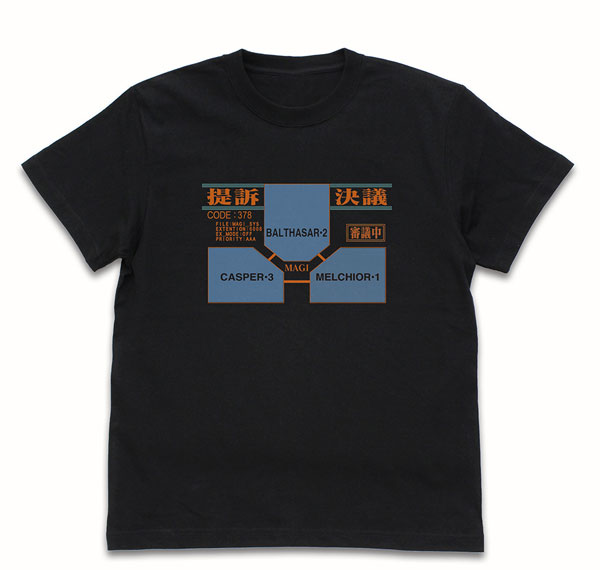 COSPA EVANGELION "Neon Genesis Evangelion" MAGI System T-shirt /BLACK-L รูปภาพ 1