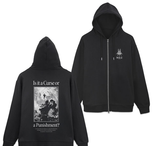 COSPA NieR:Automata Ver1.1a 2B Zip Hoodie /BLACK-M รูปภาพ 1