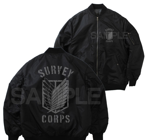 COSPA Attack on Titan Survey Corps MA-1 Jacket Ver.2.0 /BLACK-XL