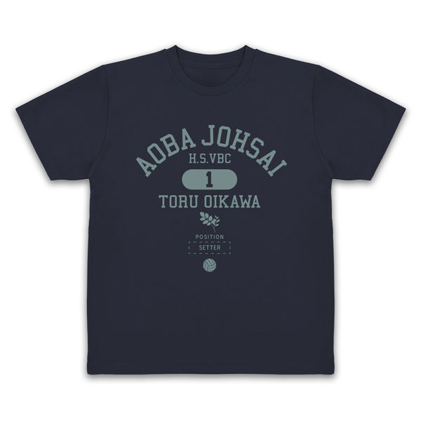 COSPA Haikyuu!! Toru Oikawa College Dry T-shirt /NAVY-S