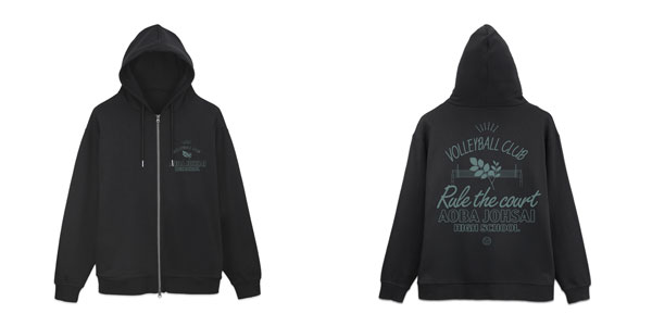 COSPA Haikyuu!! Aoba Johsai High School Volleyball Club Zip Hoodie Ver.2.0/BLACK-L