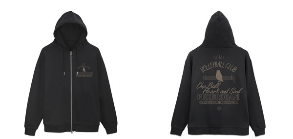 COSPA Haikyuu!! Fukurodani Academy High School Volleyball Club Zip Hoodie Ver.2.0/BLACK-XXL รูปภาพ 1