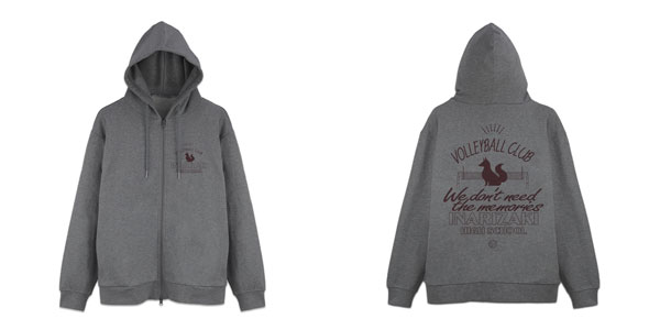 COSPA Haikyuu!! Inarizaki High School Volleyball Club Zip Hoodie Ver.2.0/MIX GRAY-XL image 1