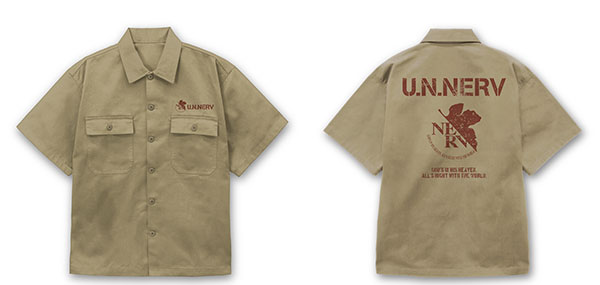 COSPA EVANGELION NERV Work Shirt /SAND KHAKI-M รูปภาพ 1
