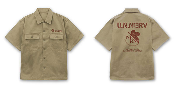 COSPA EVANGELION NERV Work Shirt /SAND KHAKI-XXL