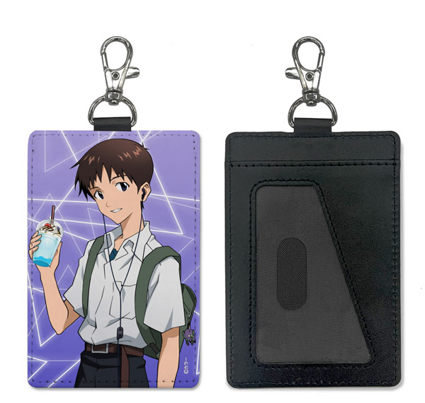 COSPA EVANGELION New Illustration Shinji Ikari Pass Case (w/Swivel Snap Hook) School Uniform Ver. รูปภาพ 1