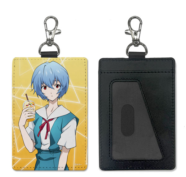 COSPA EVANGELION New Illustration Rei Ayanami Pass Case (w/Swivel Snap Hook) School Uniform Ver. รูปภาพ 1