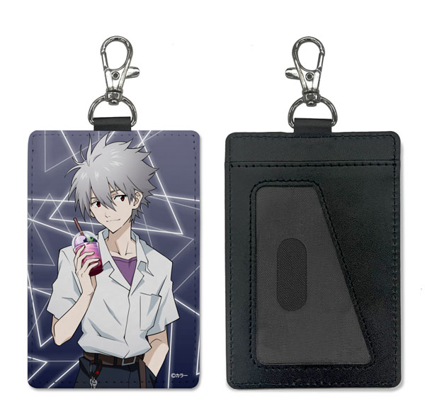 COSPA EVANGELION New Illustration Kaworu Nagisa Pass Case (w/Swivel Snap Hook) School Uniform Ver. รูปภาพ 1
