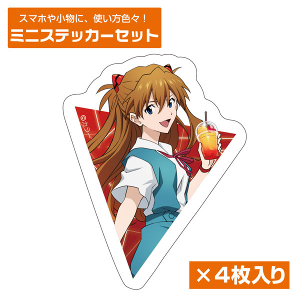 COSPA EVANGELION New Illustration Asuka Langley Shikinami Mini Sticker Set School Uniform Ver.