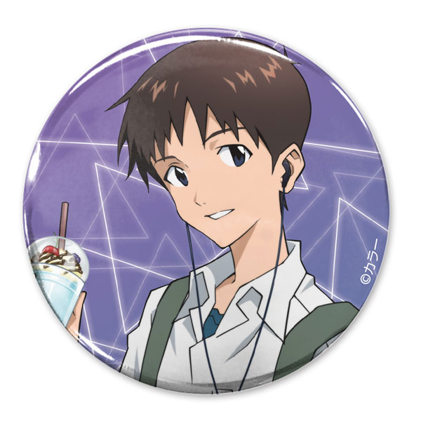 COSPA EVANGELION New Illustration Shinji Ikari 65mm Tin Badge School Uniform Ver. รูปภาพ 1