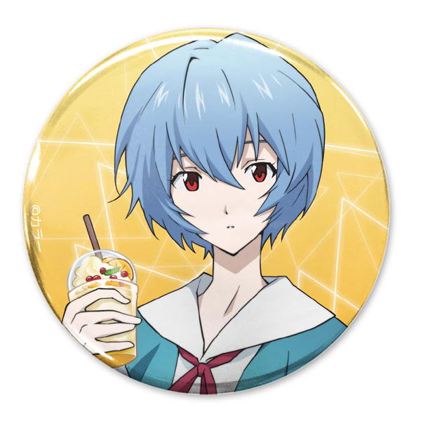 COSPA EVANGELION New Illustration Rei Ayanami 65mm Tin Badge School Uniform Ver. imagen 1