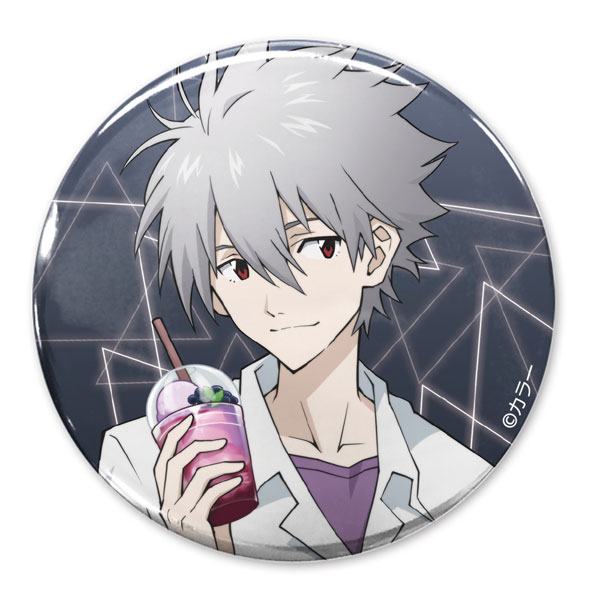 COSPA EVANGELION New Illustration Kaworu Nagisa 65mm Tin Badge School Uniform Ver. รูปภาพ 1