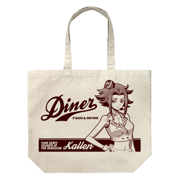 COSPA Code Geass: Lelouch of the Rebellion New Illustration Kallen Kozuki Large Tote Bag American Diner Ver. /NATURAL