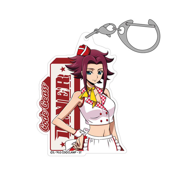 COSPA Code Geass: Lelouch of the Rebellion New Illustration Kallen Kozuki Acrylic Multi Keychain American Diner Ver.