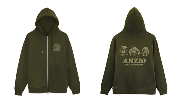 COSPA Girls und Panzer das Finale Anzio High School Zip Hoodie /MOSS-M image 1
