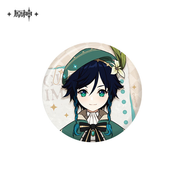 miHoYo Genshin Impact Shi Guang Ying Xia Series Tin Badge Venti รูปภาพ 1