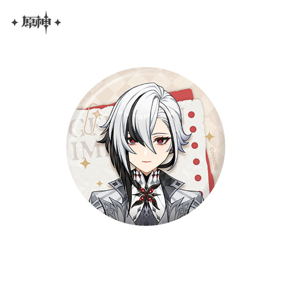 miHoYo Genshin Impact Shi Guang Ying Xia Series Tin Badge Arlecchino