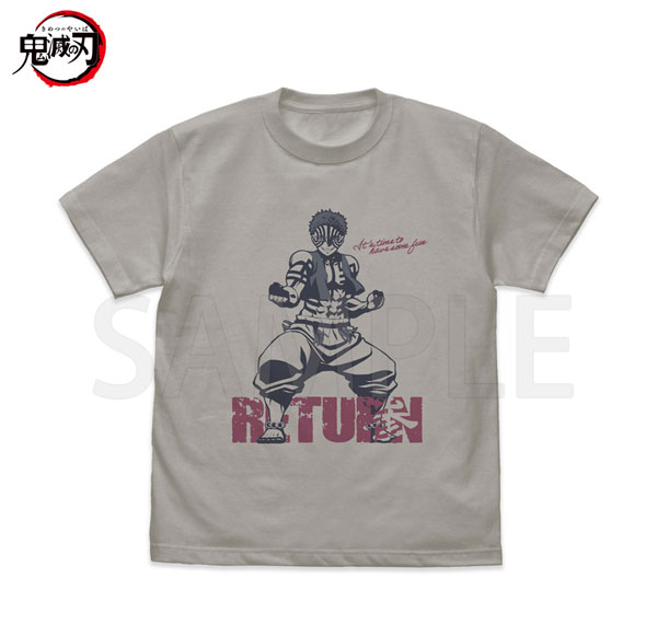 COSPA Anime "Demon Slayer: Kimetsu no Yaiba" Upper Rank Three Akaza T-shirt /LIGHT GRAY-XL รูปภาพ 1