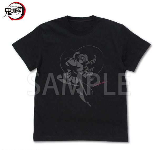 COSPA Anime "Demon Slayer: Kimetsu no Yaiba" Mitsuri Kanroji Love Breathing T-shirt /BLACK-S Bild 1