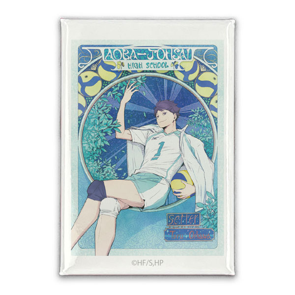 COSPA Haikyuu!! Toru Oikawa Square Tin Badge Fly High Ver.