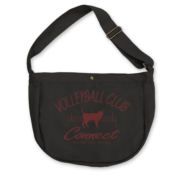 COSPA Haikyuu!! Nekoma High School Volleyball Club Newspaper Bag /BLACK