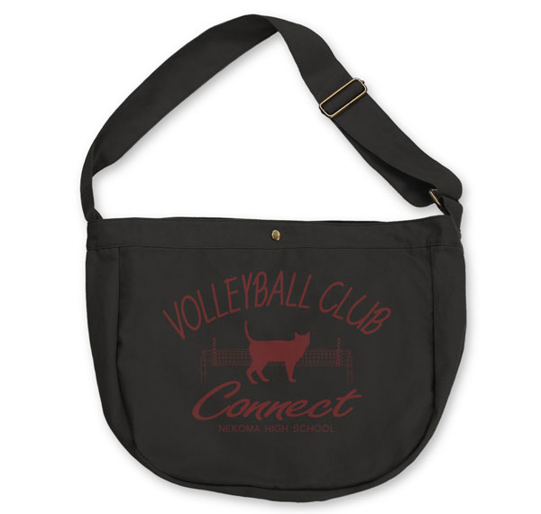 COSPA Haikyuu!! Nekoma High School Volleyball Club Newspaper Bag /BLACK รูปภาพ 1