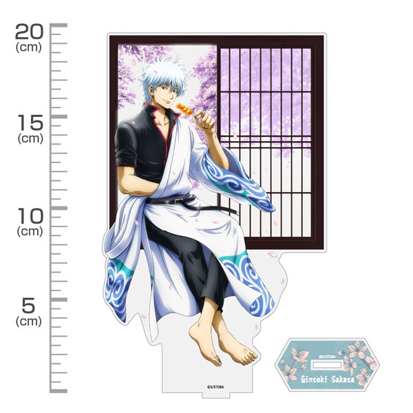 COSPA Gintama New Illustration Gintoki Sakata Acryl-Ständer (Groß) Glimpse of Scenery Through a Little Window Ver. Bild 1