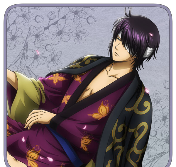 COSPA Gintama New Illustration Shinsuke Takasugi Full Color Hand Towel Glimpse of Scenery Through a Little Window Ver. Bild 1