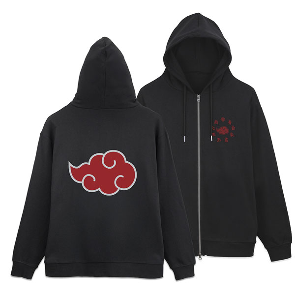 COSPA NARUTO Shippuden "Akatsuki" Zip Hoodie /BLACK-XL