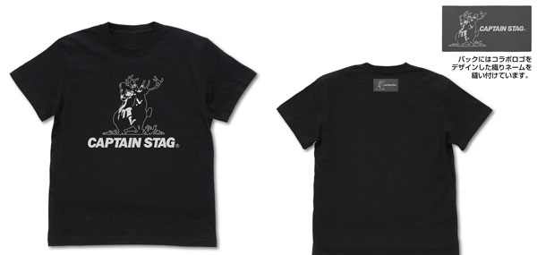COSPA "유루캠프" x CAPTAIN STAG T셔츠 /BLACK-L 이미지 1