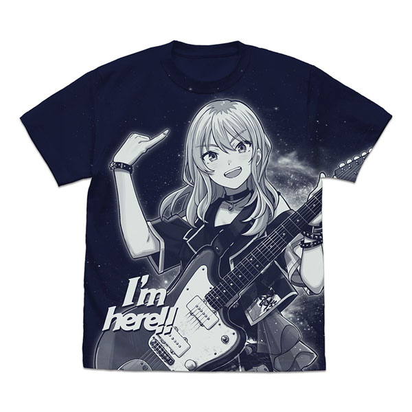 COSPA Girls Band Cry Momoka Kawaragi All Print T-shirt /NAVY-XL