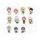 Ensky Colorful Peach Flake Sticker ColorPeach Picnic (2) hình ảnh 2