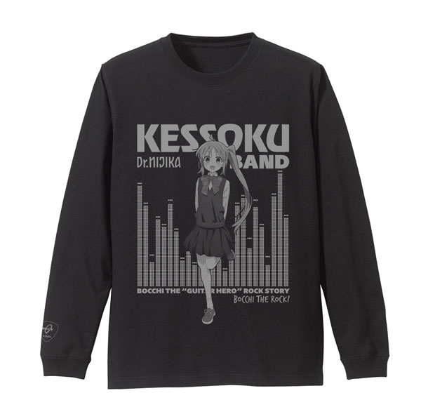 COSPA Anime "BOCCHI THE ROCK!" Nijika Ijichi Ribbed Long Sleeve T-shirt /BLACK-XL รูปภาพ 1