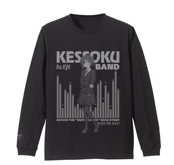 COSPA Anime "BOCCHI THE ROCK!" Ryo Yamada Ribbed Long Sleeve T-shirt /BLACK-L Bild 1