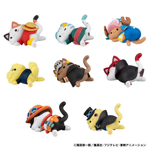 MegaHouse MEGA CAT PROJECT ワンピース おやすみニャンピース にゃーん!ぺたり! 8個入りBOX
