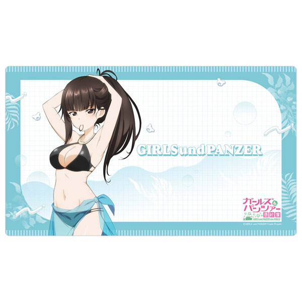 Curtain Damashii [Girls und Panzer das Finale] New Illustration Rubber Mat (Shiho Nishizumi / Resort Swimsuit)