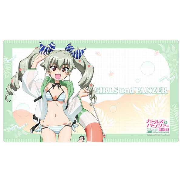 Curtain Damashii [Girls und Panzer das Finale] New Illustration Rubber Mat (Anchovy / Resort Swimsuit) รูปภาพ 1