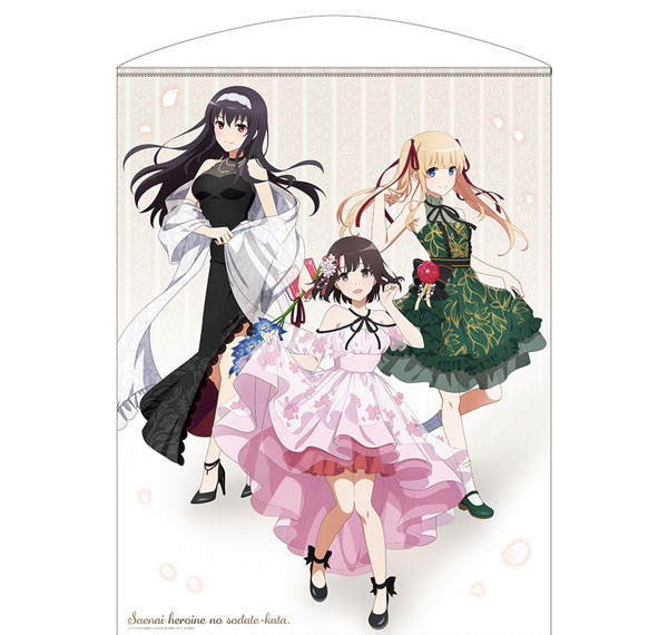 COSPA Saekano: How to Raise a Boring Girlfriend New Illustration Megumi, Eriri, Utaha 100cm Wall Scroll Blooming dress Ver.