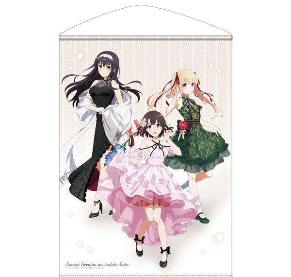 COSPA Saekano: How to Raise a Boring Girlfriend New Illustration Megumi, Eriri, Utaha B2 Wall Scroll Blooming dress Ver.