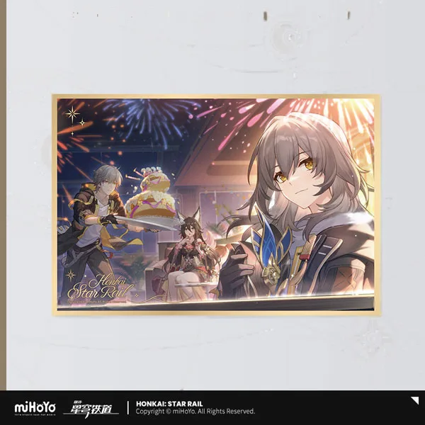 miHoYo Honkai: Star Rail Seikai Keiga Series PET Shikishi Ginki wa Mirai e Tsuzuku, Soshite Ressha wa Eien no Ie
