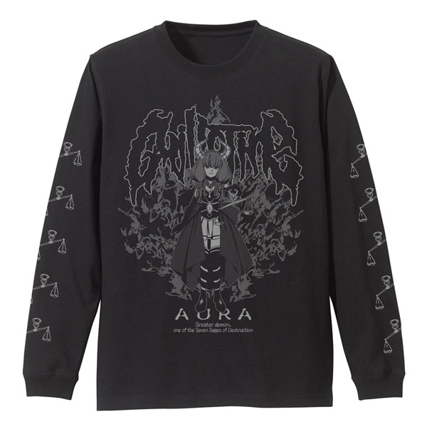 COSPA Frieren: Beyond Journey's End Aura Ribbed Long Sleeve T-shirt /BLACK-S hình ảnh 1