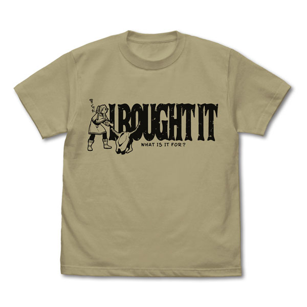 COSPA Frieren: Beyond Journey's End Frieren "I Bought It" T-shirt /SAND KHAKI-XL