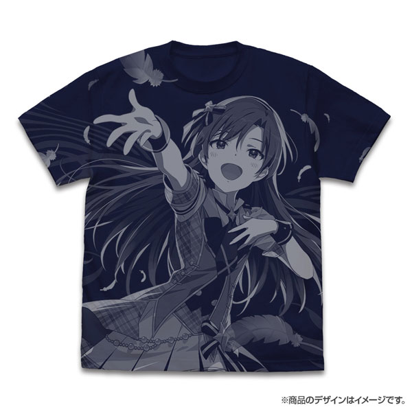 COSPA THE IDOLM@STER [Just be myself!!] Chihaya Kisaragi All Print T-shirt /NAVY-S gambar 1