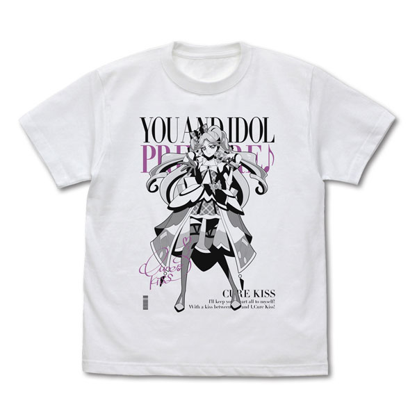COSPA Kimi to Idol Pretty Cure Cure Kiss T-shirt /WHITE-M